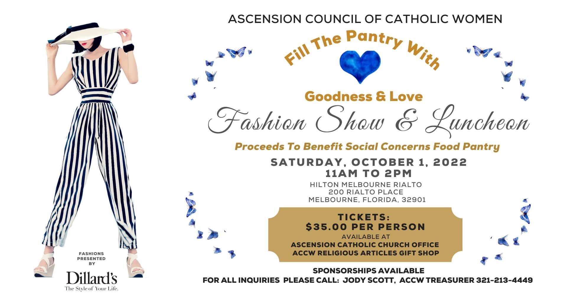 2022 ACCW Fashion Show benefitting Ascension Social Concerns Food