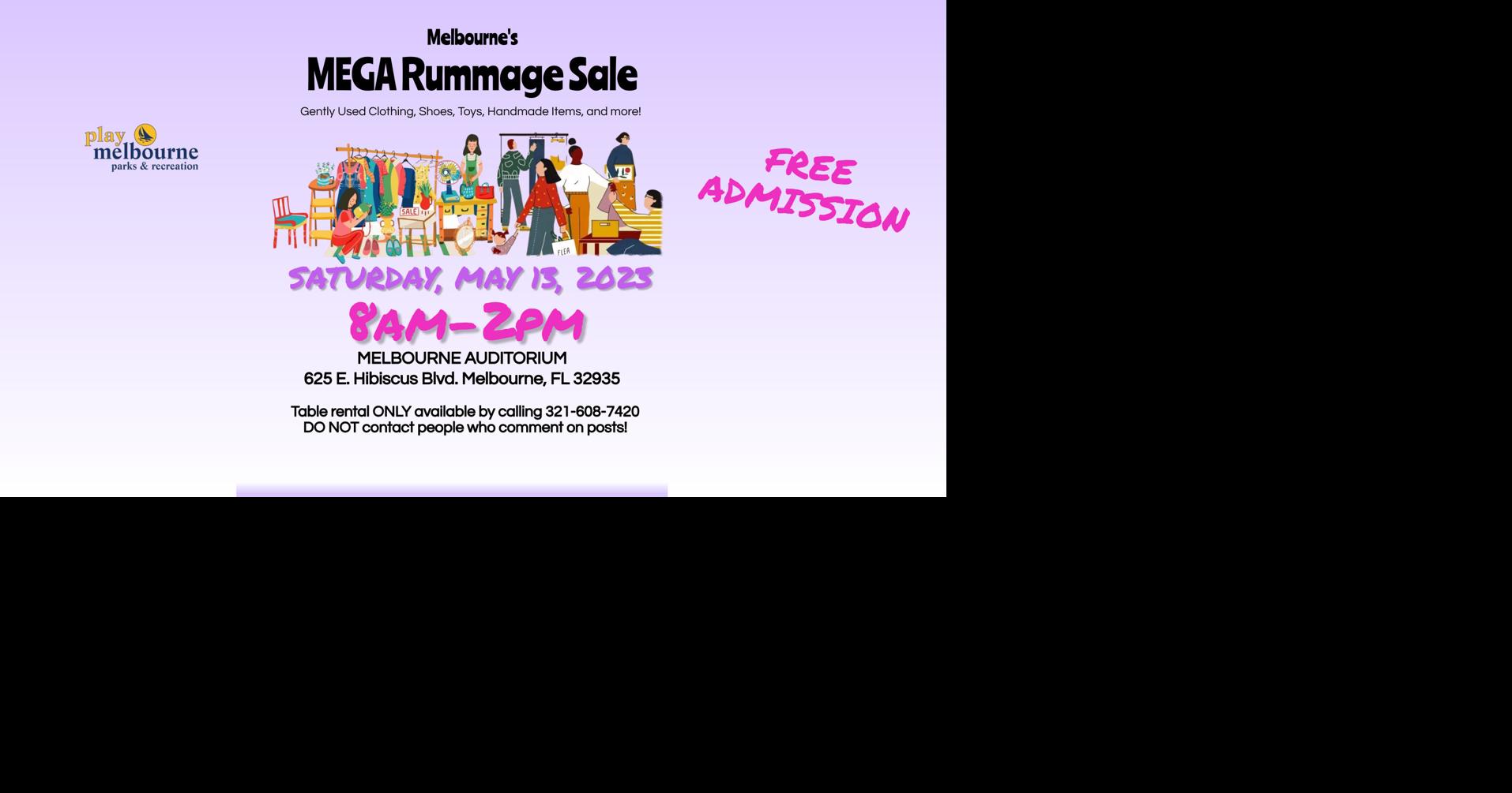 Melbourne's MEGA Rummage Sale Calendar