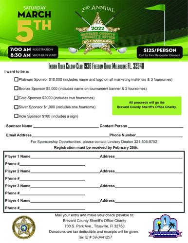 2nd annual Brevard County Sheriff's Office Golf Tournament | Calendar |  vieravoice.com