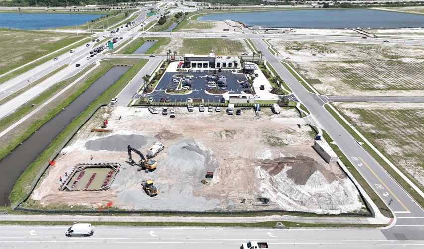 Viera Voice Steve Hollinger An aerial photograph shows the construction of the new Wawa convenience store Viera Boulevard at Borrows West.