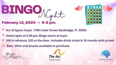 Valentine Bingo at The Arc of Space Coast Calendar vieravoice com