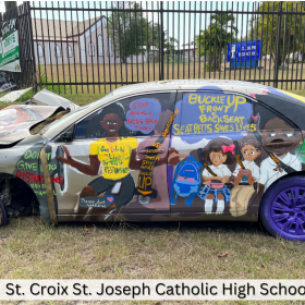 Students paint cars for seatbelt safety campaign - Vimarsana News