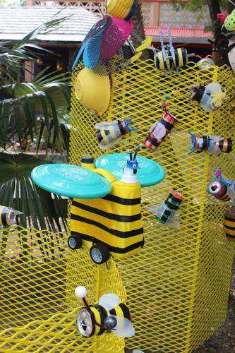 Bee Ware Projects Example New art installation uses upcycled materials to build bees | Island ...