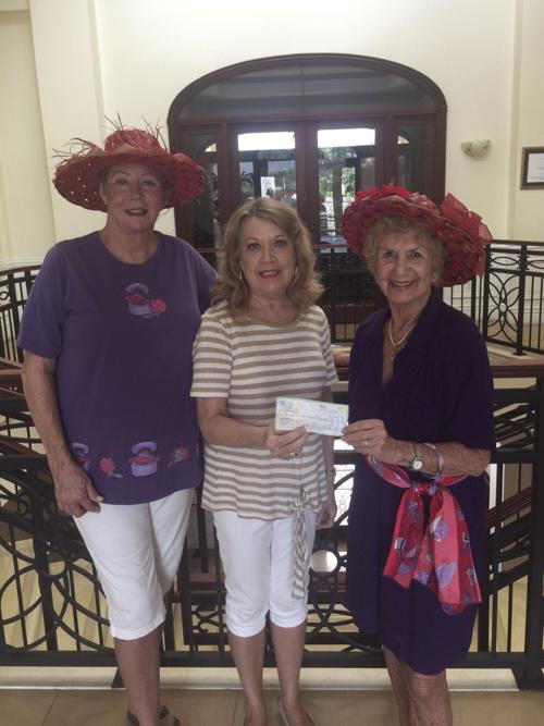 Red Hats raises money for V.I. Cancer Support through Bling Bling Bras project