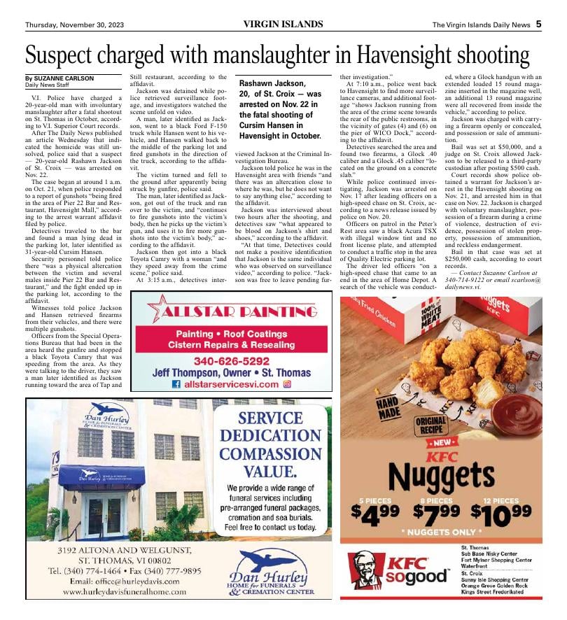 Page A5 | E-Edition | Virginislandsdailynews.com