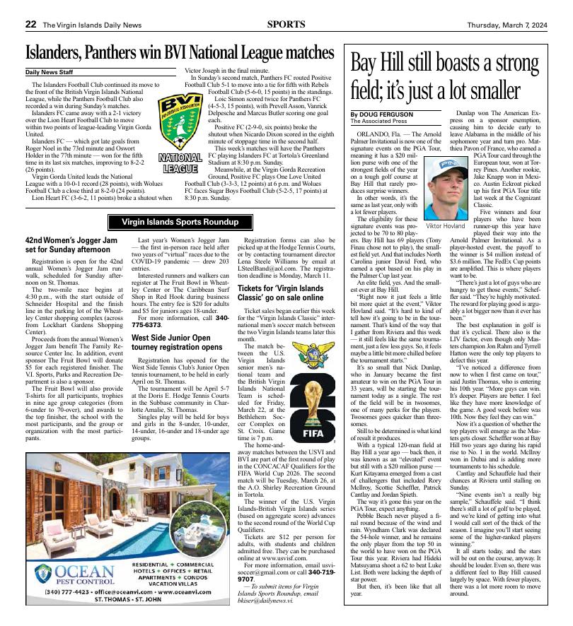 Page A22 | E-Edition | Virginislandsdailynews.com