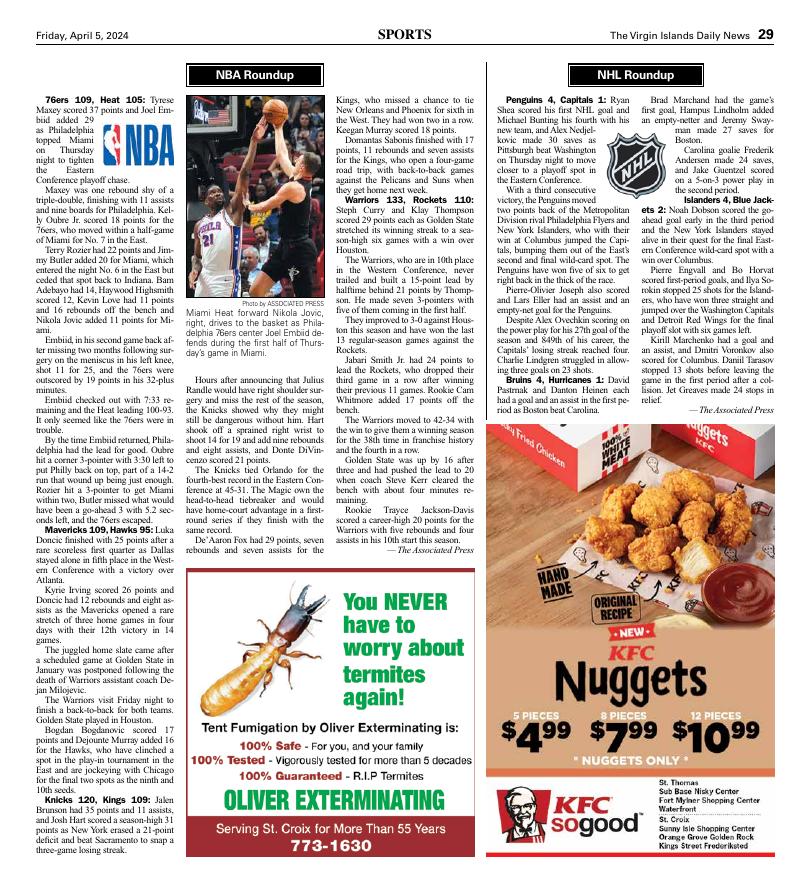 Page A29 | E-Edition | Virginislandsdailynews.com