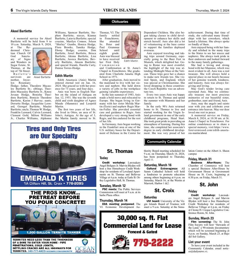 Page A6 | E-Edition | Virginislandsdailynews.com