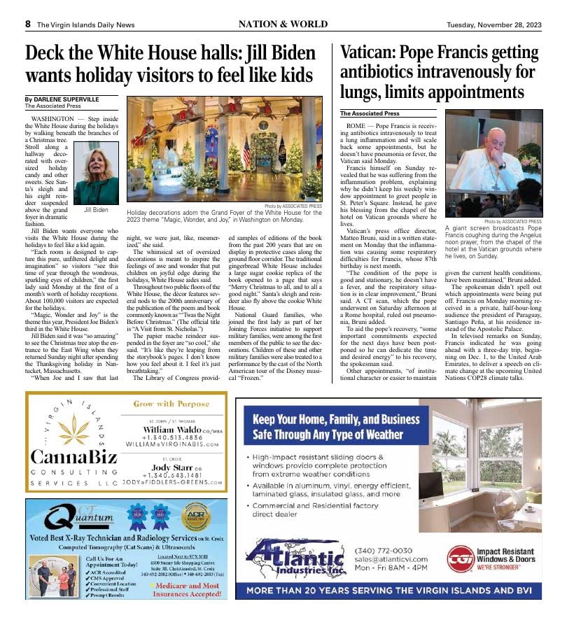 Page A8 | E-Edition | Virginislandsdailynews.com