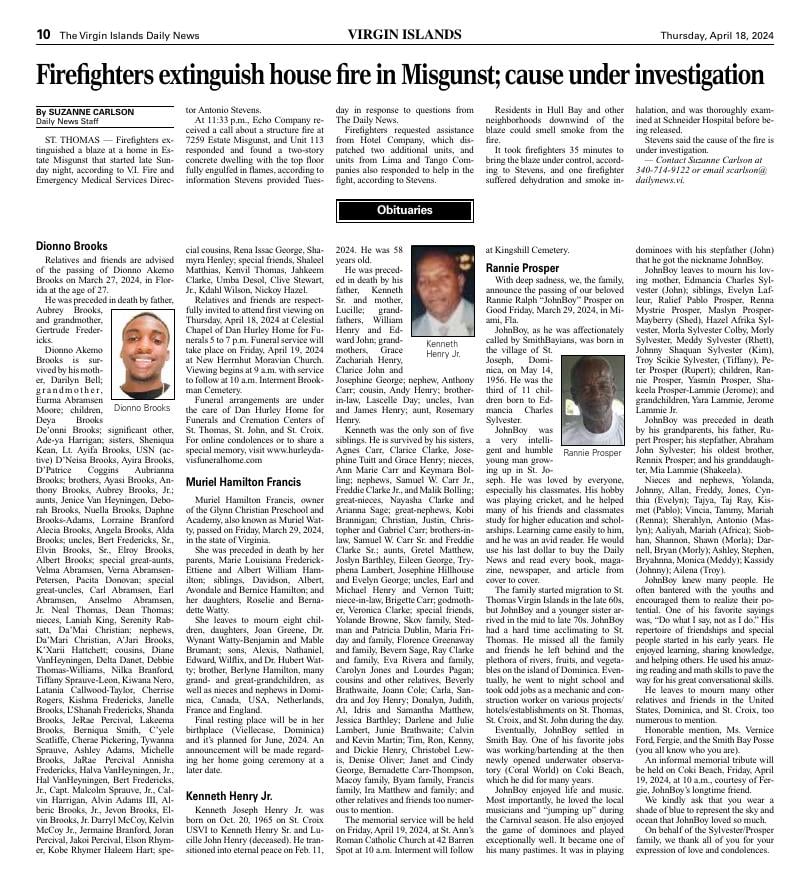 Page A10 | E-Edition | Virginislandsdailynews.com