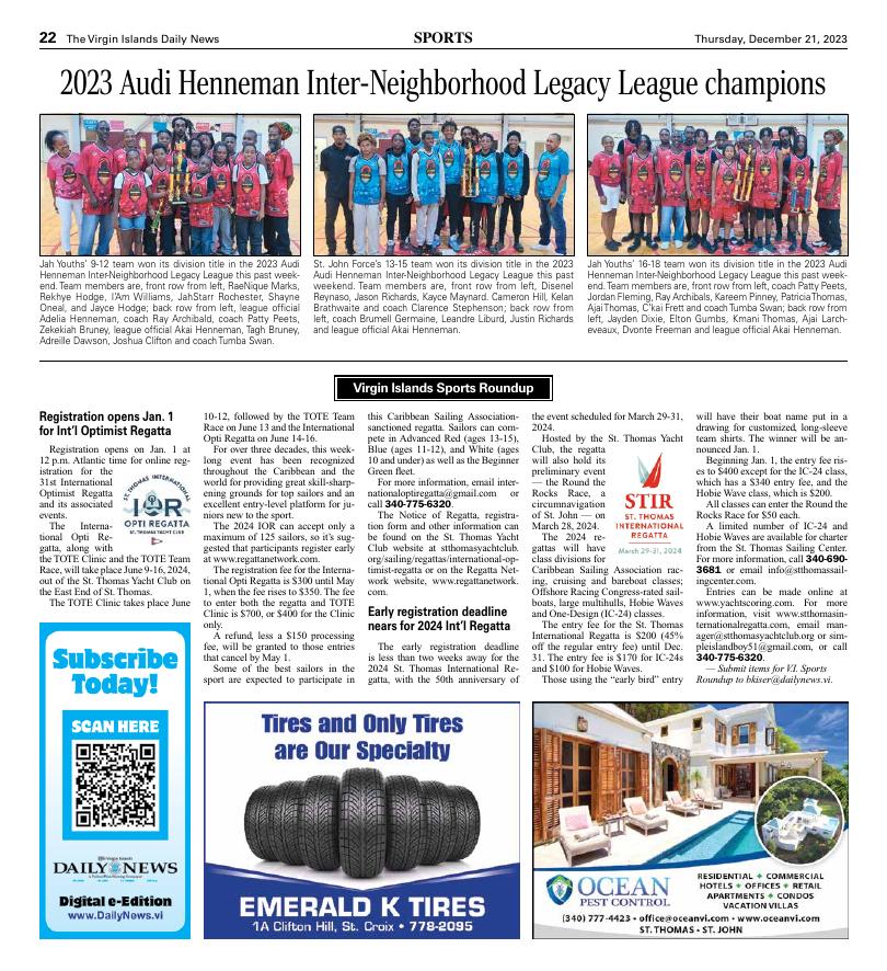 Page A22 | E-Edition | Virginislandsdailynews.com