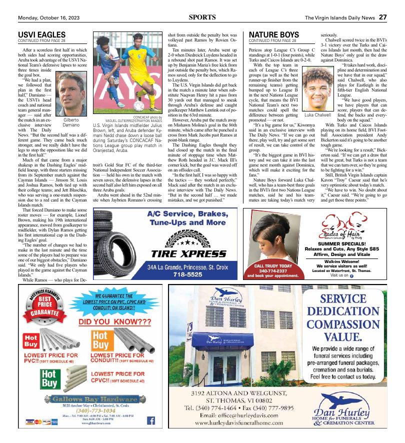 Page A27 | E-Edition | Virginislandsdailynews.com