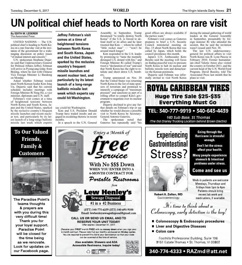 Page A21 | E-Edition | Virginislandsdailynews.com