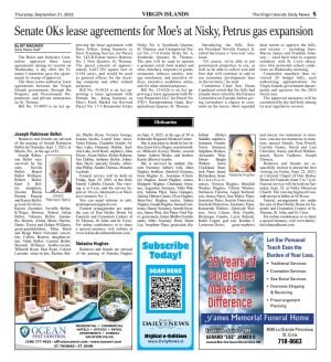 Page A5 | E-Edition | Virginislandsdailynews.com