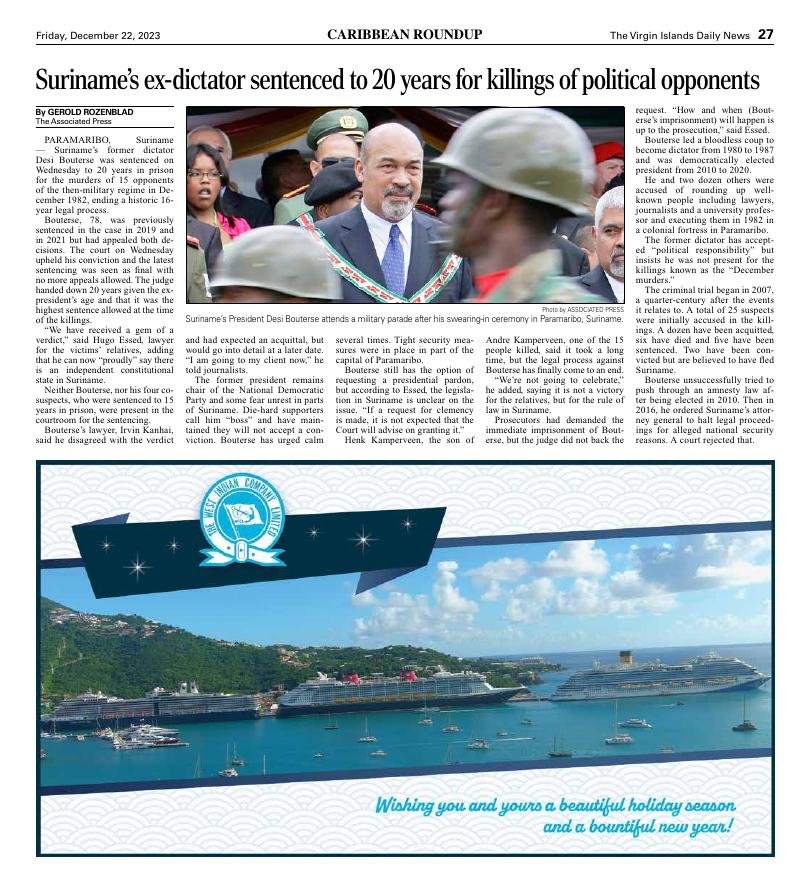 Page A27 | E-Edition | Virginislandsdailynews.com