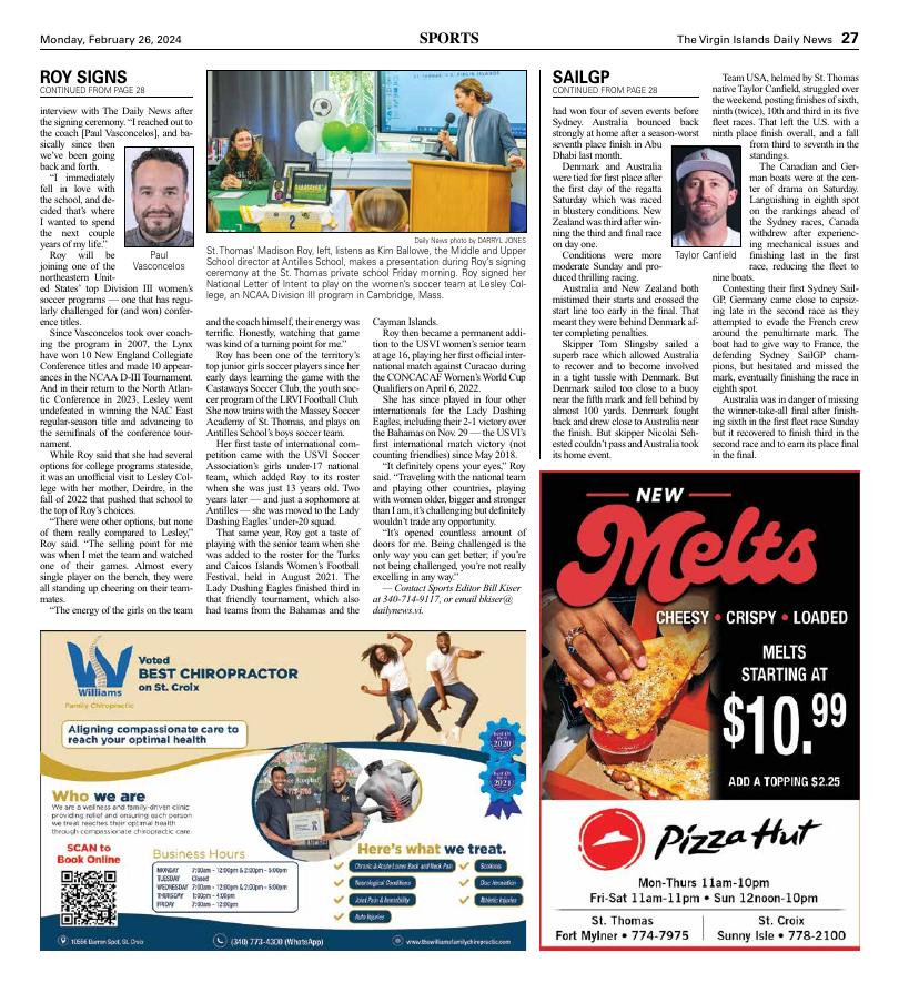 Page A27 | E-Edition | Virginislandsdailynews.com