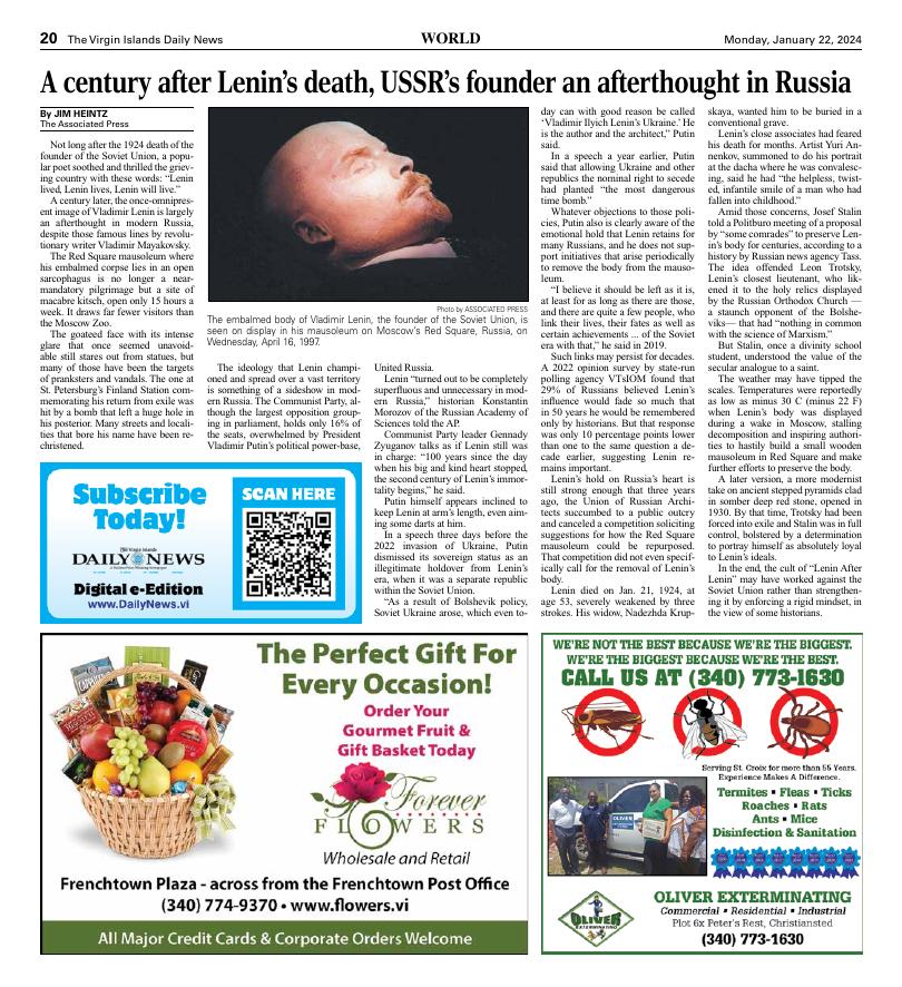 Page A20 | E-Edition | Virginislandsdailynews.com