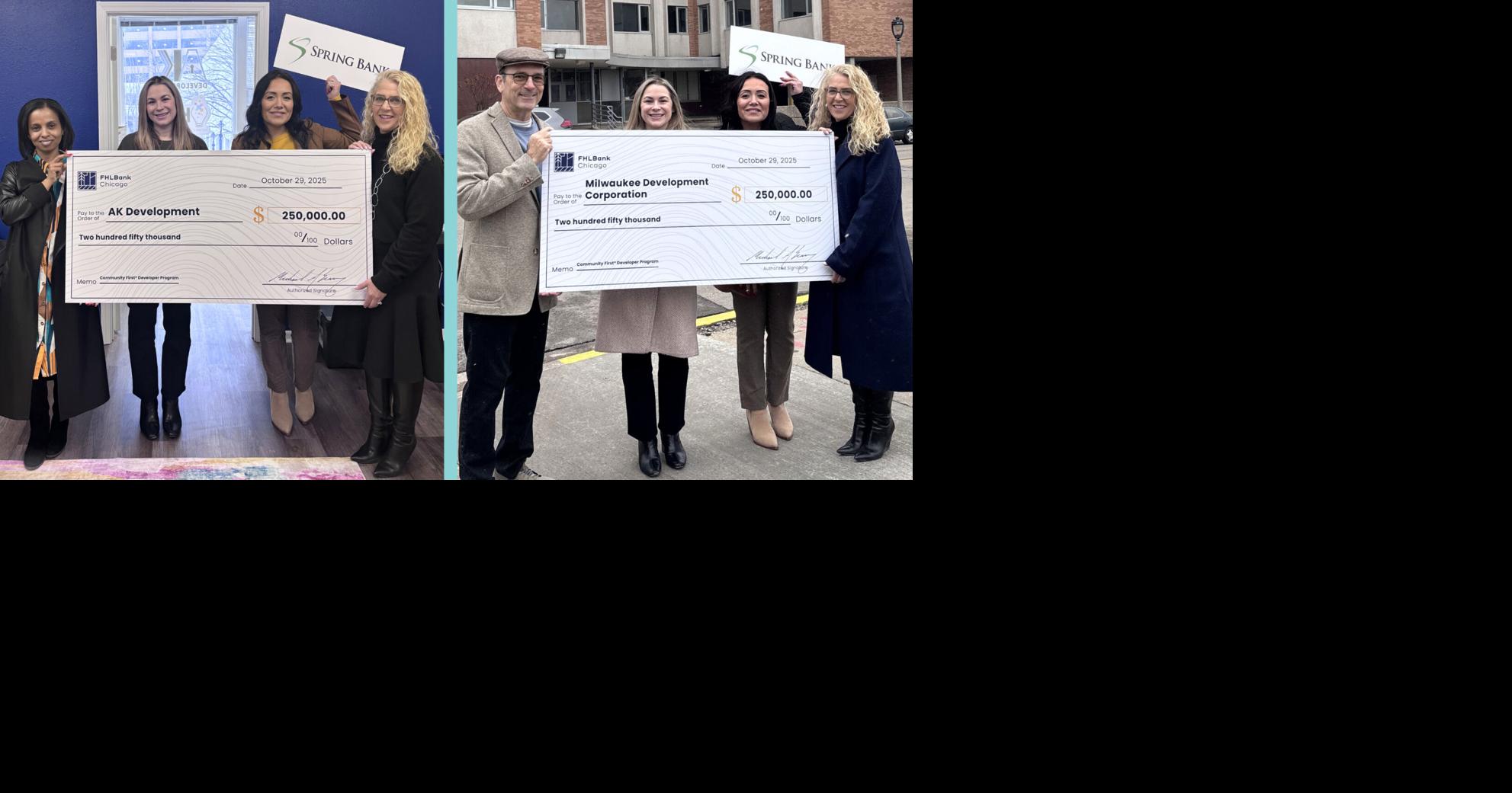 FHLBank Chicago and Spring Bank Award Grants to Strengthen Affordable Housing Talent Pipeline in Milwaukee and Increase Housing Supply