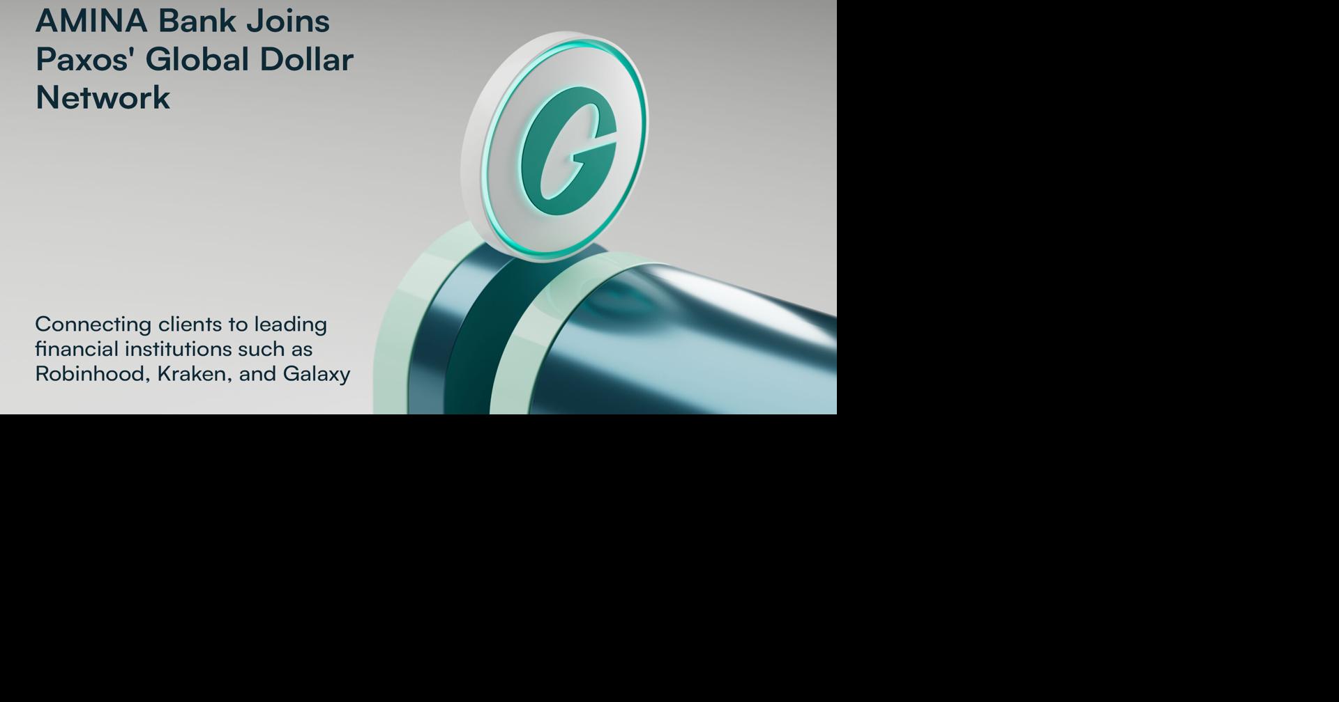 AMINA Bank Integrates Paxos’ USDG Stablecoin, Joins Global Dollar Network Alongside Leading Financial Institutions