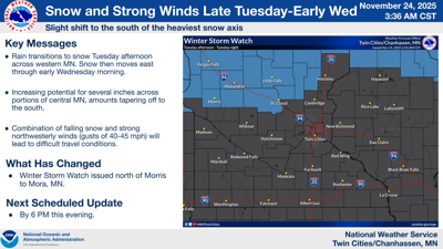Winter Storm Watch in effect for the area Tuesday morning through ...