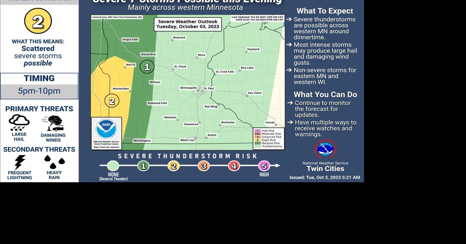 Marginal risk of severe weather is possible across the area through ...