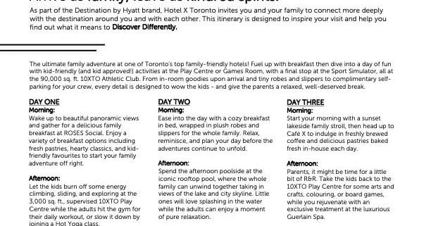 Destination by Hyatt Expands the “Roots to Reunion” Program, Unveiling New Destinations that Invite Multigenerational Families to Reclaim the Art of Presence
