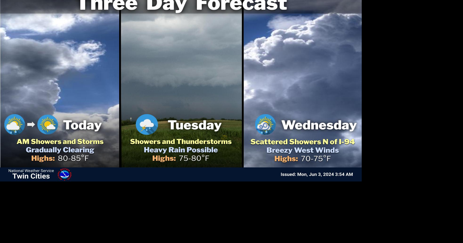 More showers and thunderstorms expected for Tuesday across the area ...