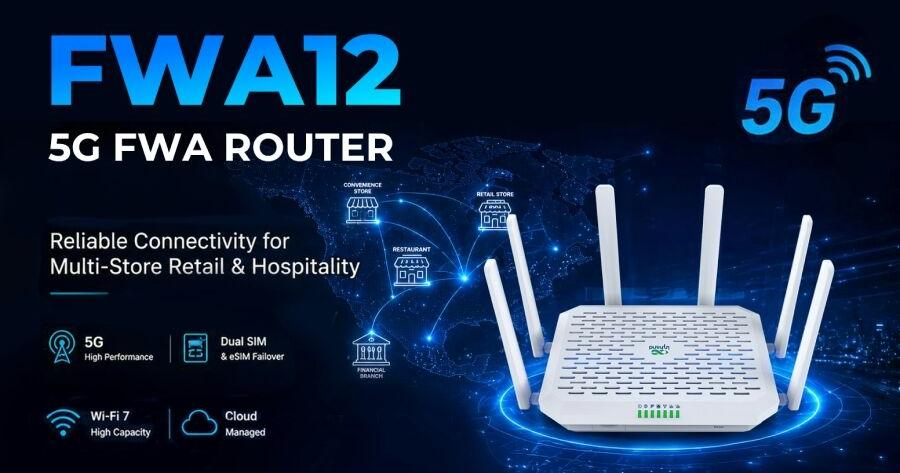 InHand Networks FWA12 5G FWA Router: Ideal Connectivity for Multi-Store Retail & Hospitality