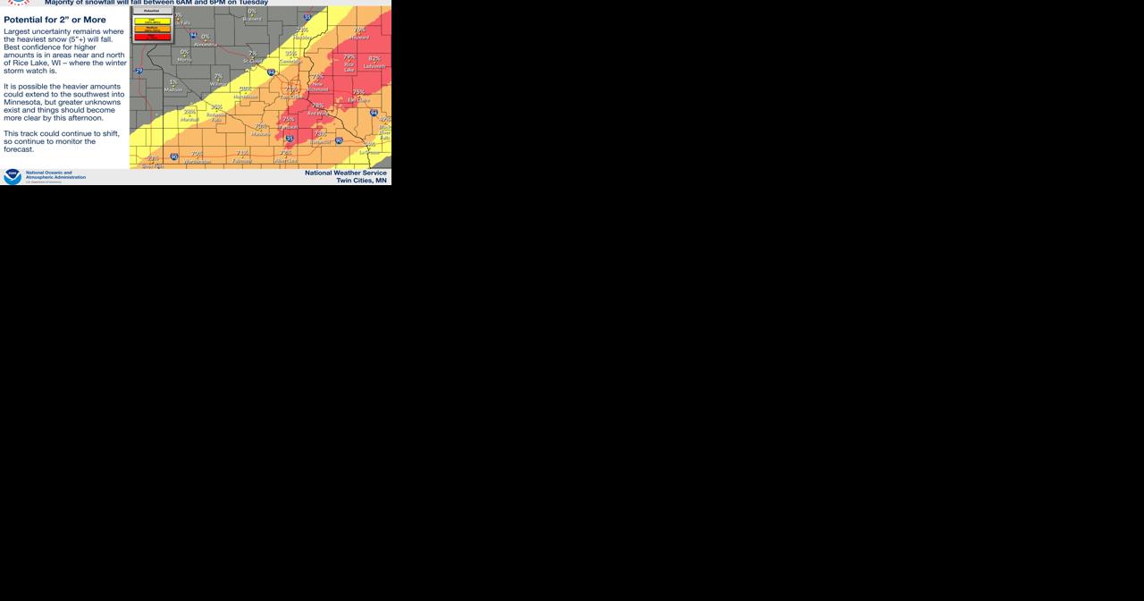 Snow coming to portions of Minnesota on Tuesday, only flurries locally - Vimarsana News