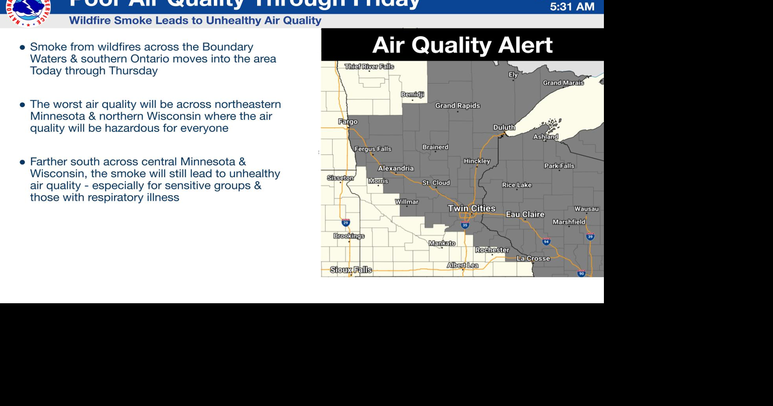 Air Quality Alert continues through Friday morning