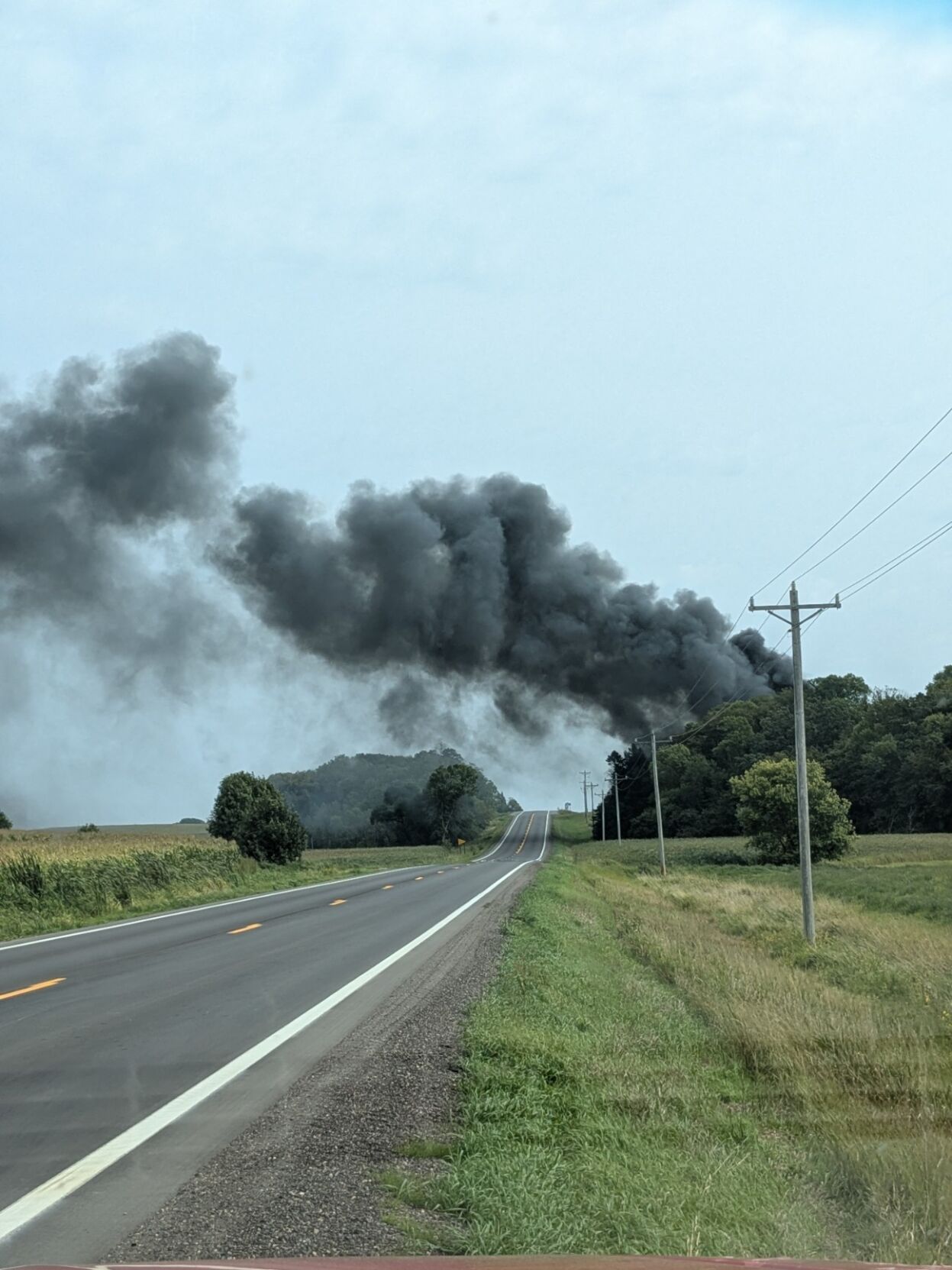 Two homes and a garage are destroyed in a fire on Monday