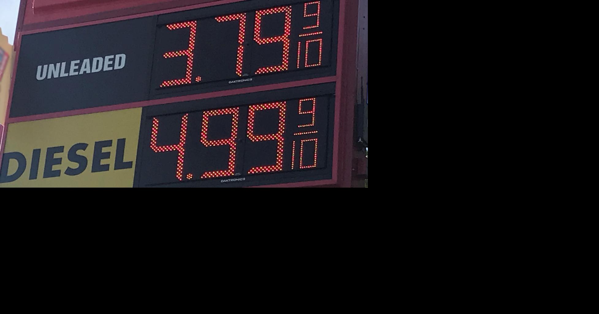 Gas prices fall to 3.79 a gallon in Alexandria, slightly lower than state and national averages