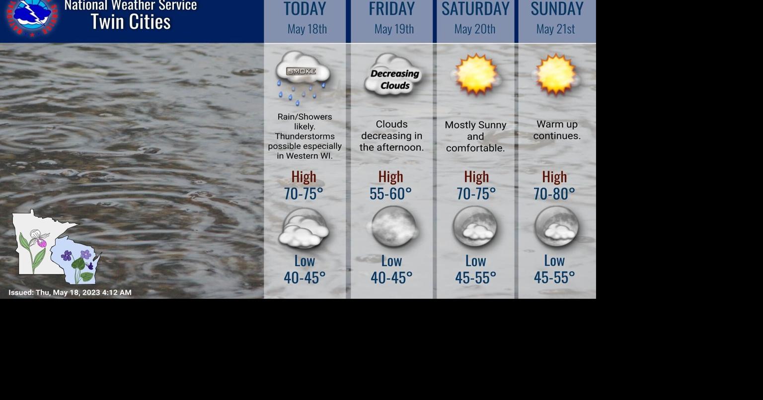Following rain on Thursday and cool conditions Friday, a nice weekend ...
