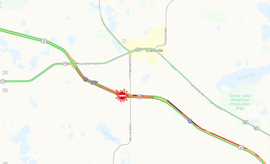 I94 near Evansville Highway 27 west of Hoffman were closed due to