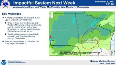 The NWS says a major winter storm could hit Minnesota next week | Local ...