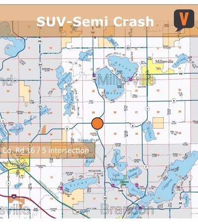 SUV-Semi collide