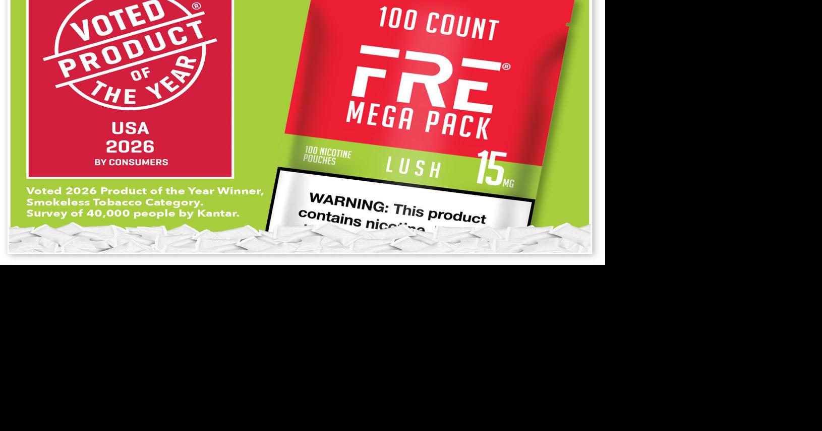 FRE Lush 15mg Mega Pack Named 2026 Product of the Year USA Award Winner