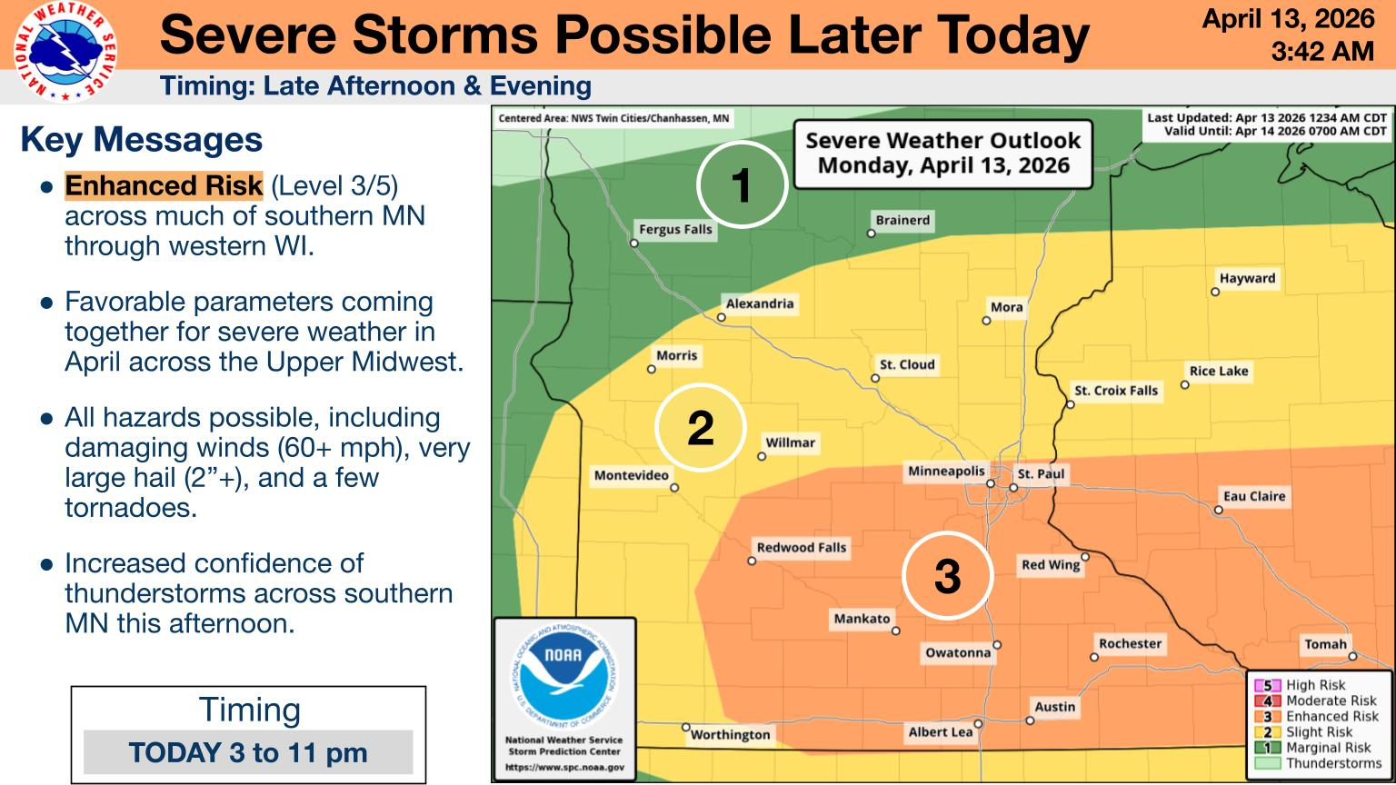 Severe storms possible this afternoon (Monday) and evening across the ...
