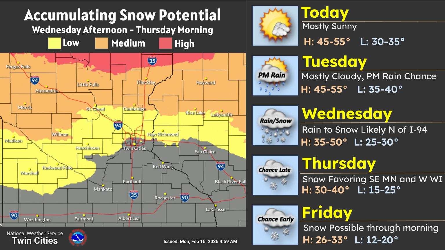 Two systems to impact Minnesota this week with rain changing to snow ...