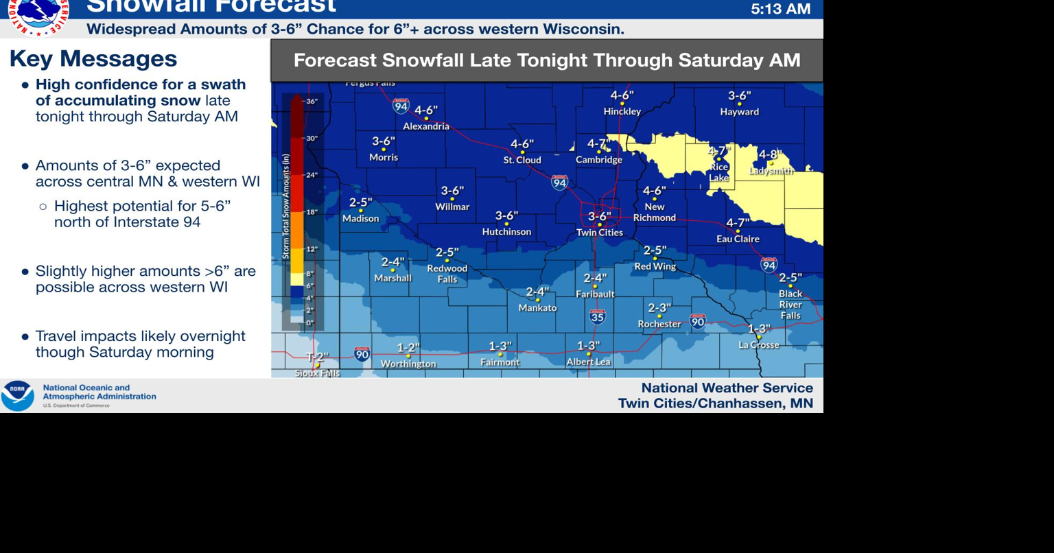 Accumulating snow expected with another round of snow hitting the area ...
