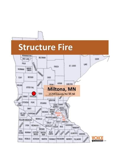 Structure Fire Near Miltona
