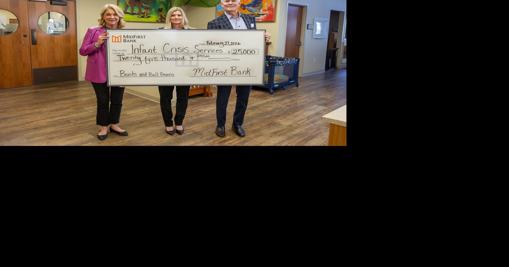 MidFirst Bank Donates $25,000 to Infant Crisis Services for Annual Boots & Ball Gowns Event