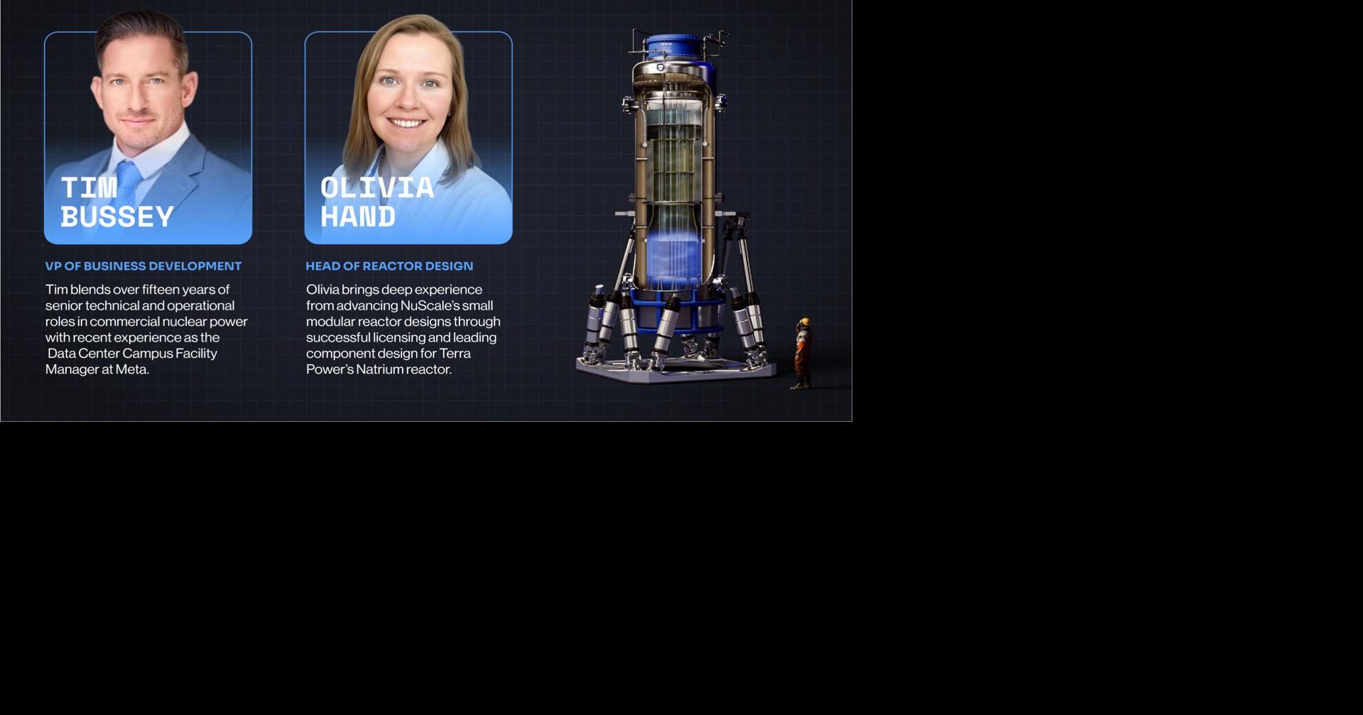 Hadron Energy Strengthens Leadership Team with Appointments of Olivia Hand as Head of Reactor Design and Tim Bussey as Vice President of Business Development