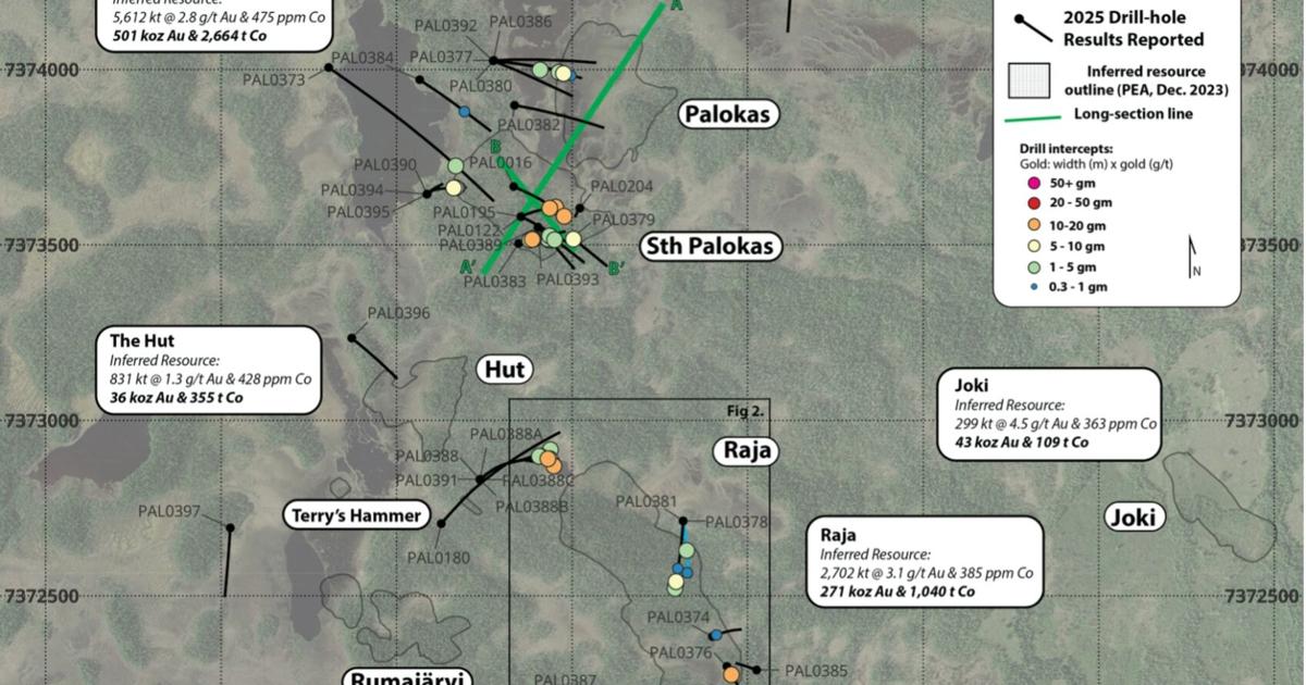 Mawson Finland Drills Major Step-Out Expansion at Raja Zone, Expands South Palokas & New Lens Zones, and Makes New Near-Surface Discovery