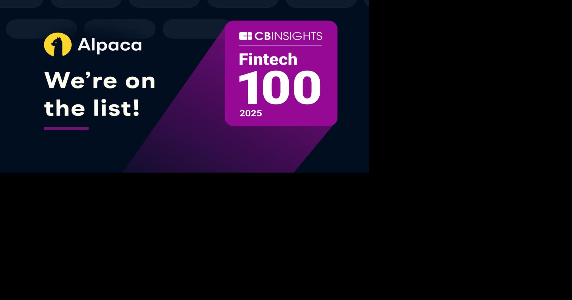 Alpaca Named Among Top 100 Most Promising Fintech Startups by CB Insights