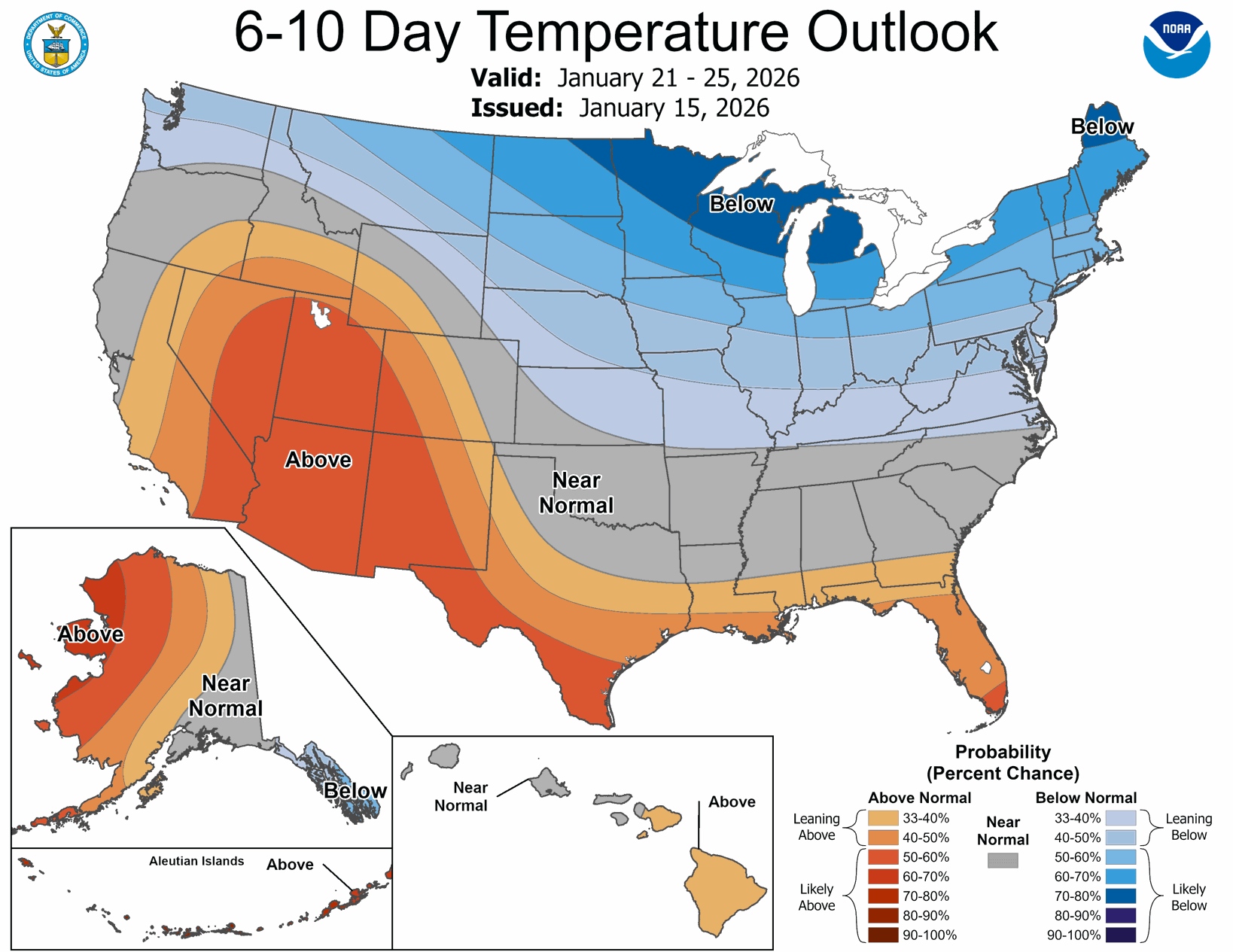 6 to 10 Day Outlook calls for colder than normal temps and near normal ...