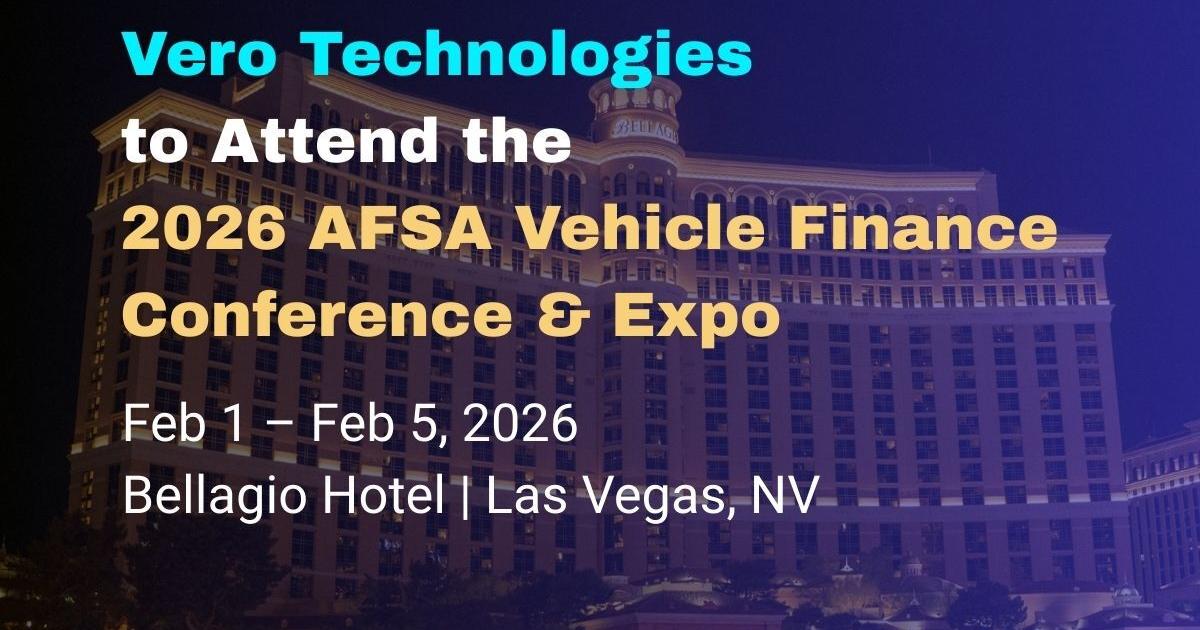 Vero To Attend 2026 AFSA Vehicle Finance Conference & Expo In Las Vegas