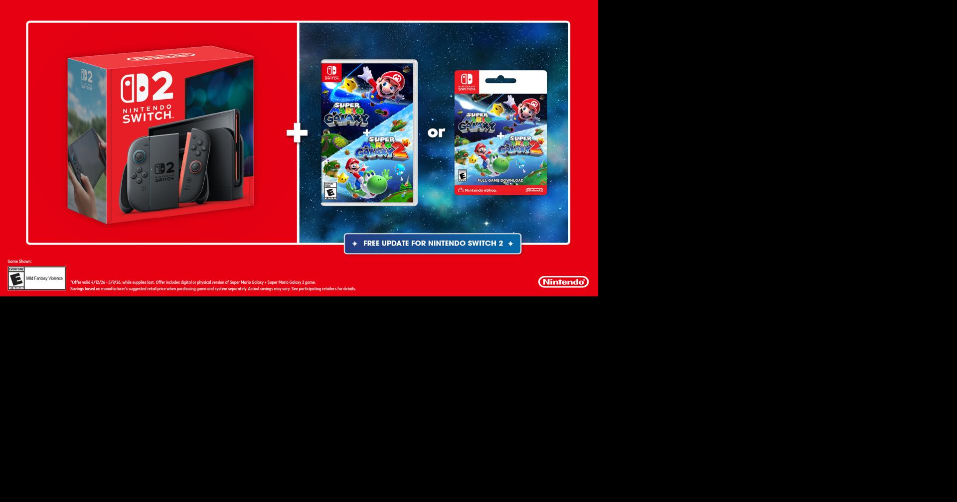 New Limited-Time Offer Brings Together Nintendo Switch 2 and Super Mario Galaxy + Super Mario Galaxy 2