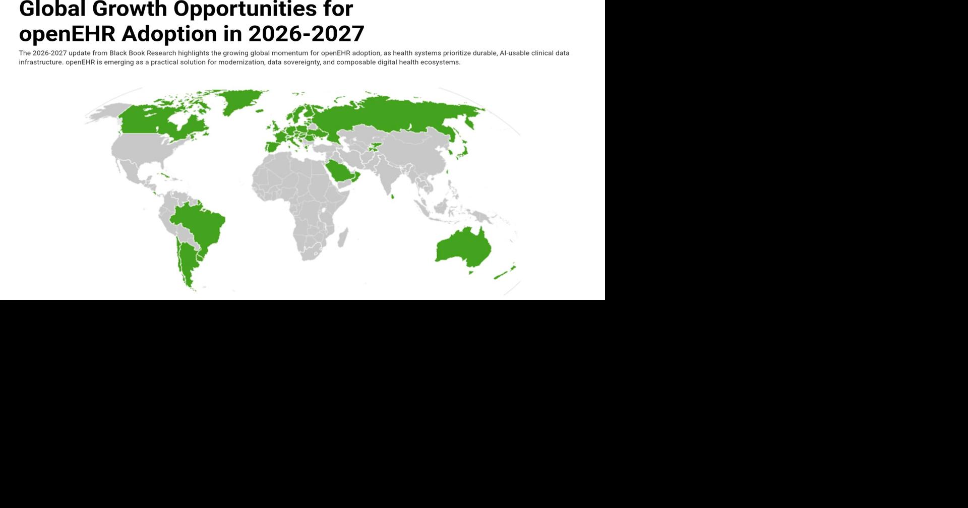 Black Book Research Publishes 2026-2027 Update: "Global Growth Opportunities for openEHR Adoption"