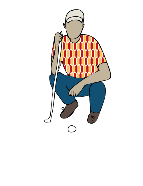 golfing man